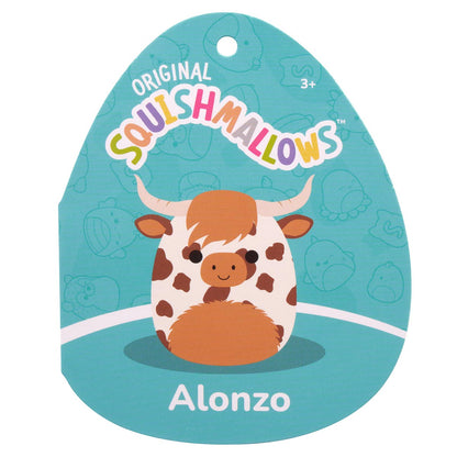 Squishmallows Special Offer | Alonzo the Brown Spotted Highland Cow | Jazwares