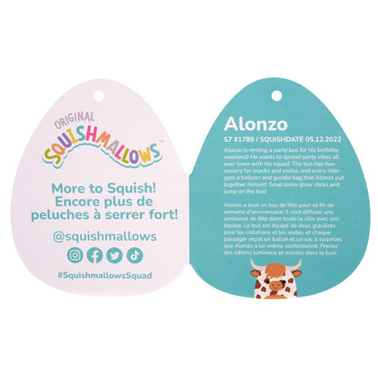 Squishmallows Special Offer | Alonzo the Brown Spotted Highland Cow | Jazwares