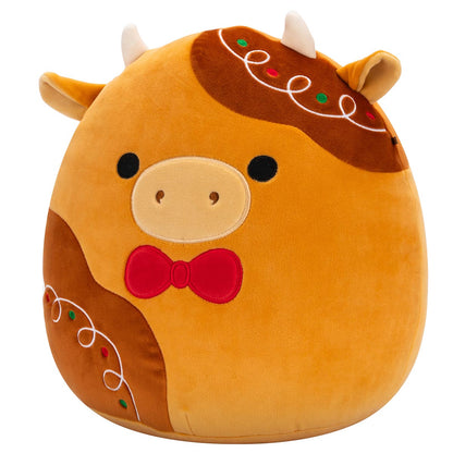 Squishmallows Featured | 12" Jericho the Gingerbread Cow | Jazwares