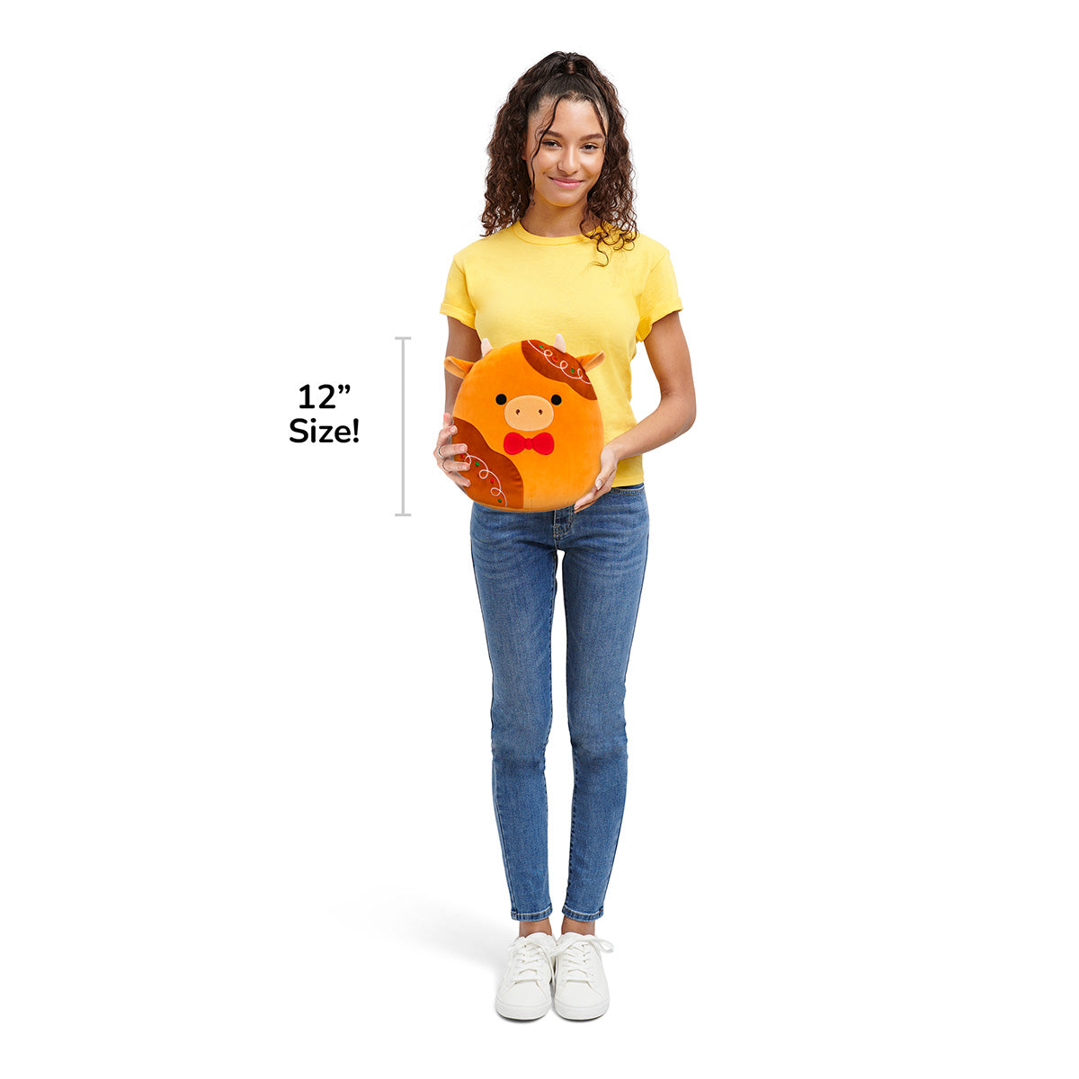 Squishmallows Featured | 12" Jericho the Gingerbread Cow | Jazwares