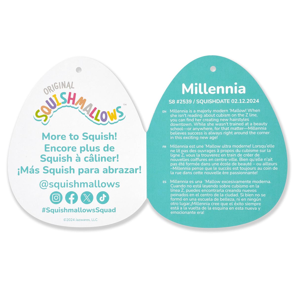 Squishmallows Everyday | Millennia the Grey Velvet Bat | Jazwares