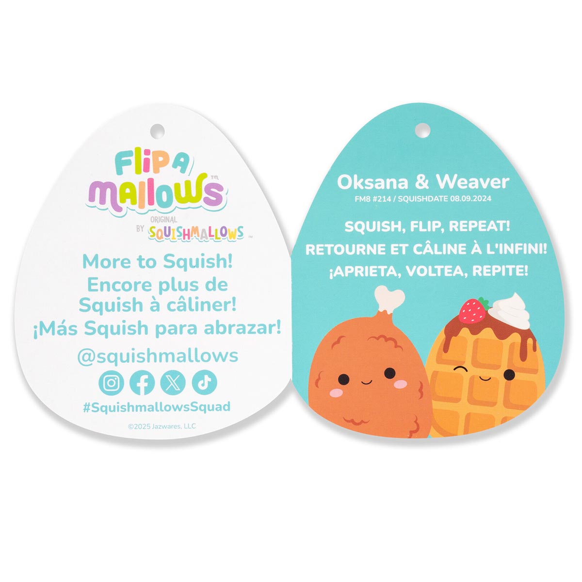 Squishmallows Great Value | 8" Oksana & Weaver FlipAMallows | Jazwares