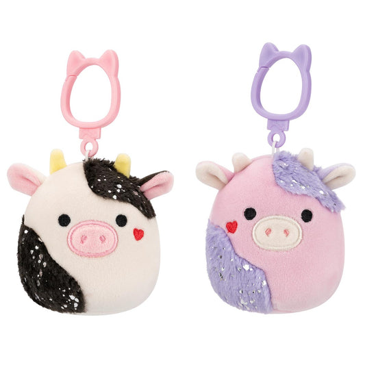 Squishmallows Trending | Select Series Valentine's Cow Clip 2-Pack | Jazwares