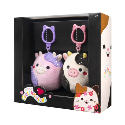 Squishmallows Trending | Select Series Valentine's Cow Clip 2-Pack | Jazwares