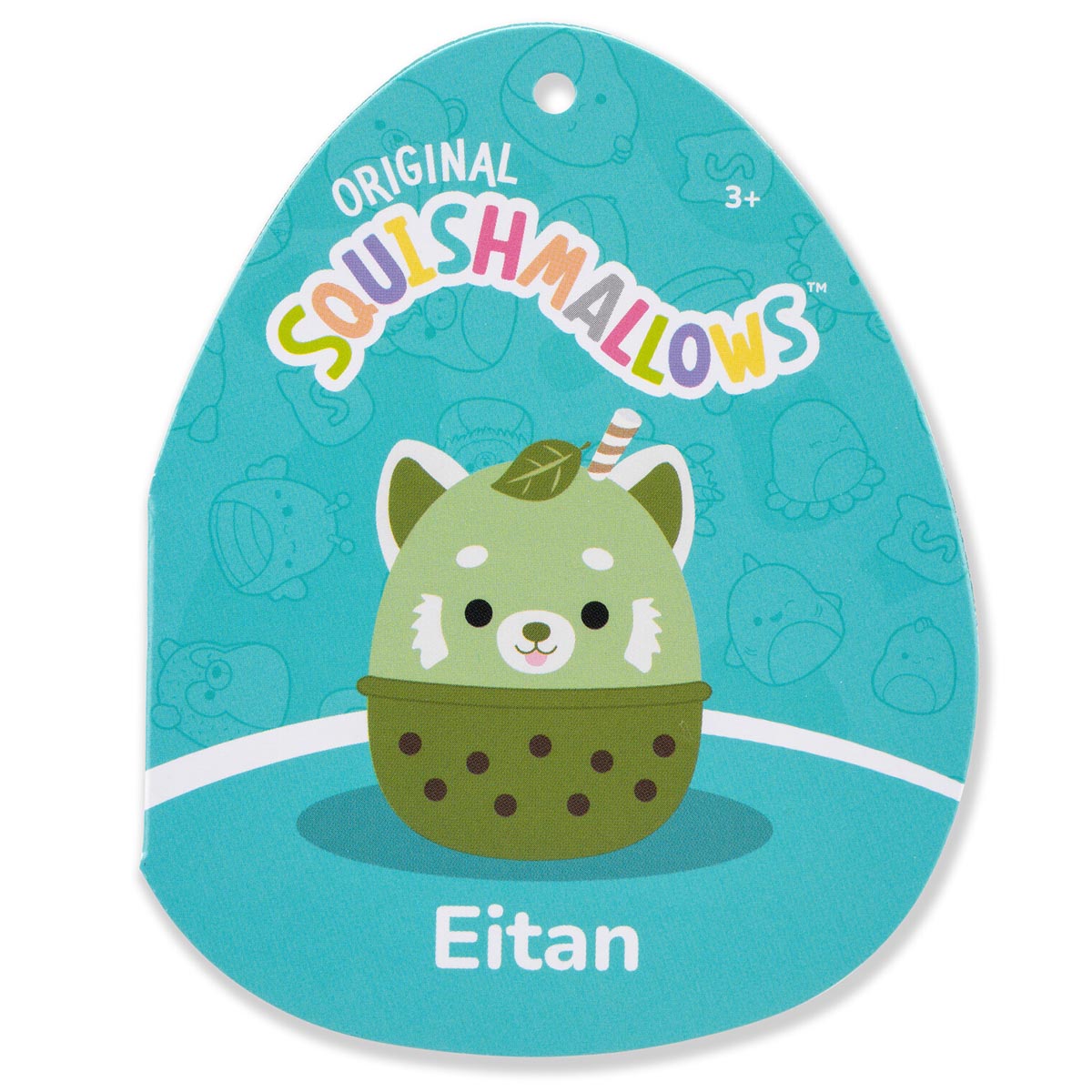 Squishmallows Great Value | 14" Eitan the Matcha Boba Red Panda | Jazwares